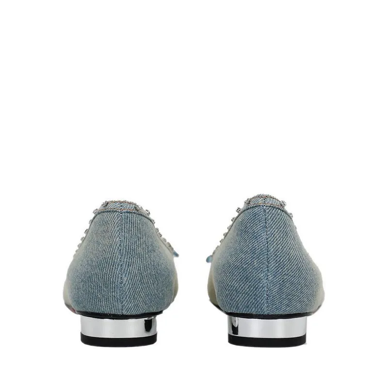 9A935-BD7 Women's Flats - Blue Denim