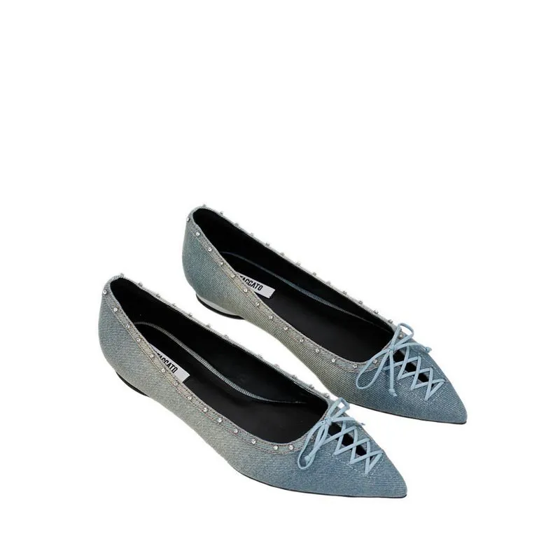 9A935-BD7 Women's Flats - Blue Denim