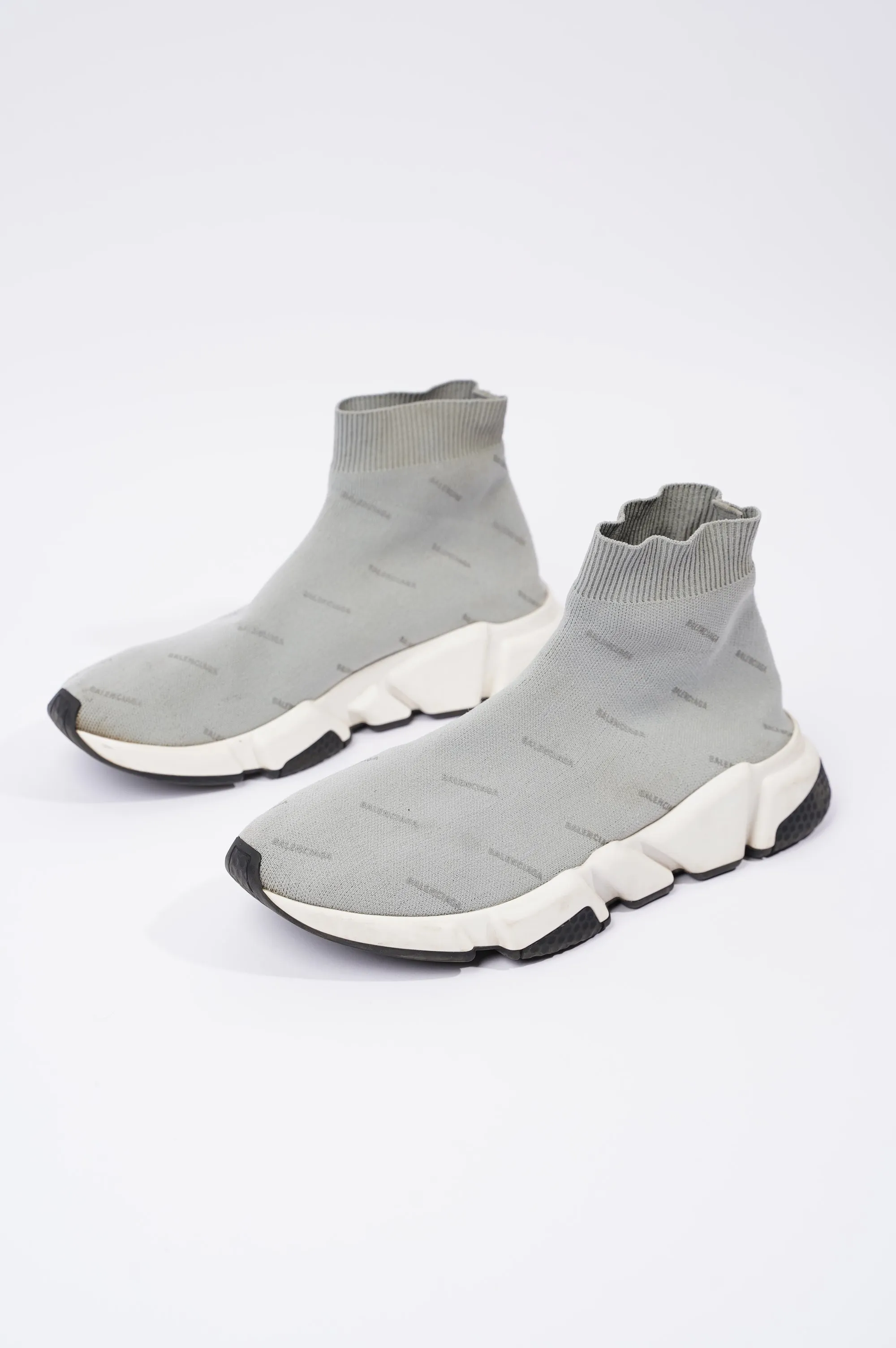 Balenciaga Mens Speed Grey Logo All Over EU 40 / UK 6