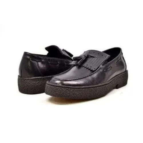 British Walkers Playboy Cruise Men's Black Leather Slip On w Tassle