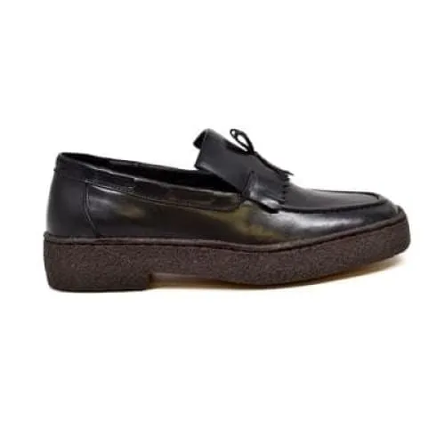 British Walkers Playboy Cruise Men's Black Leather Slip On w Tassle