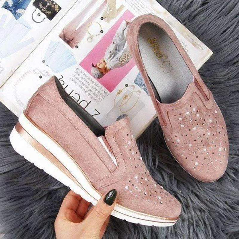 Creepers Cutouts Slip On Flats Moccasins Shoes