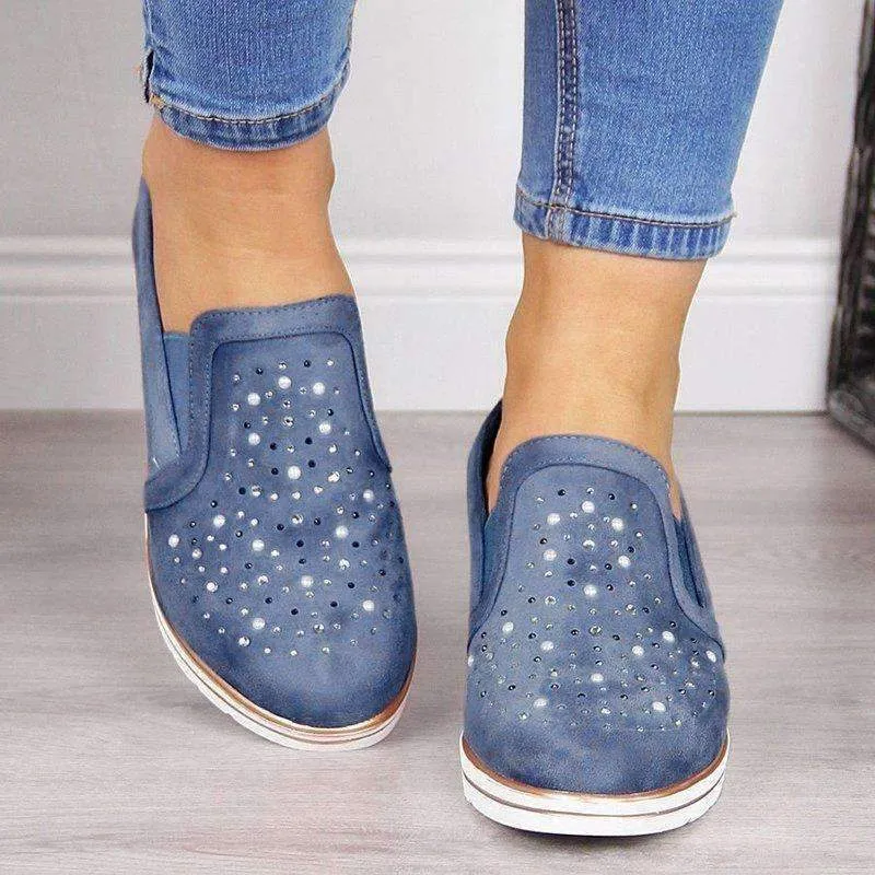 Creepers Cutouts Slip On Flats Moccasins Shoes