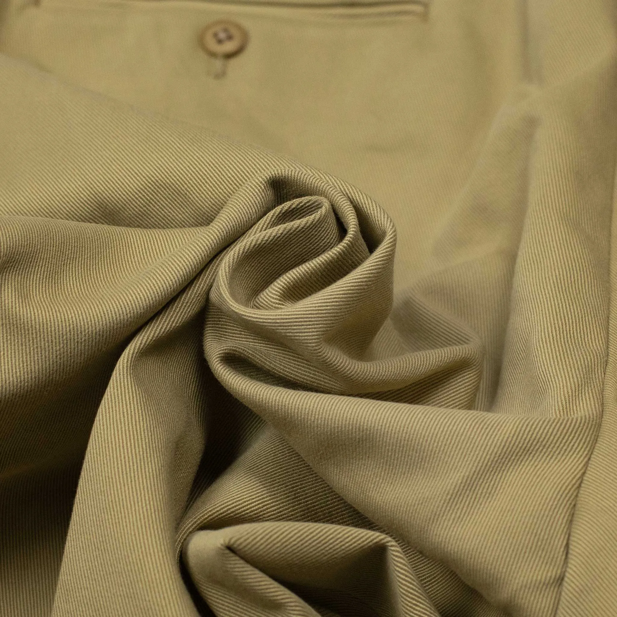 Double pleated trousers in beige cotton twill (separates)