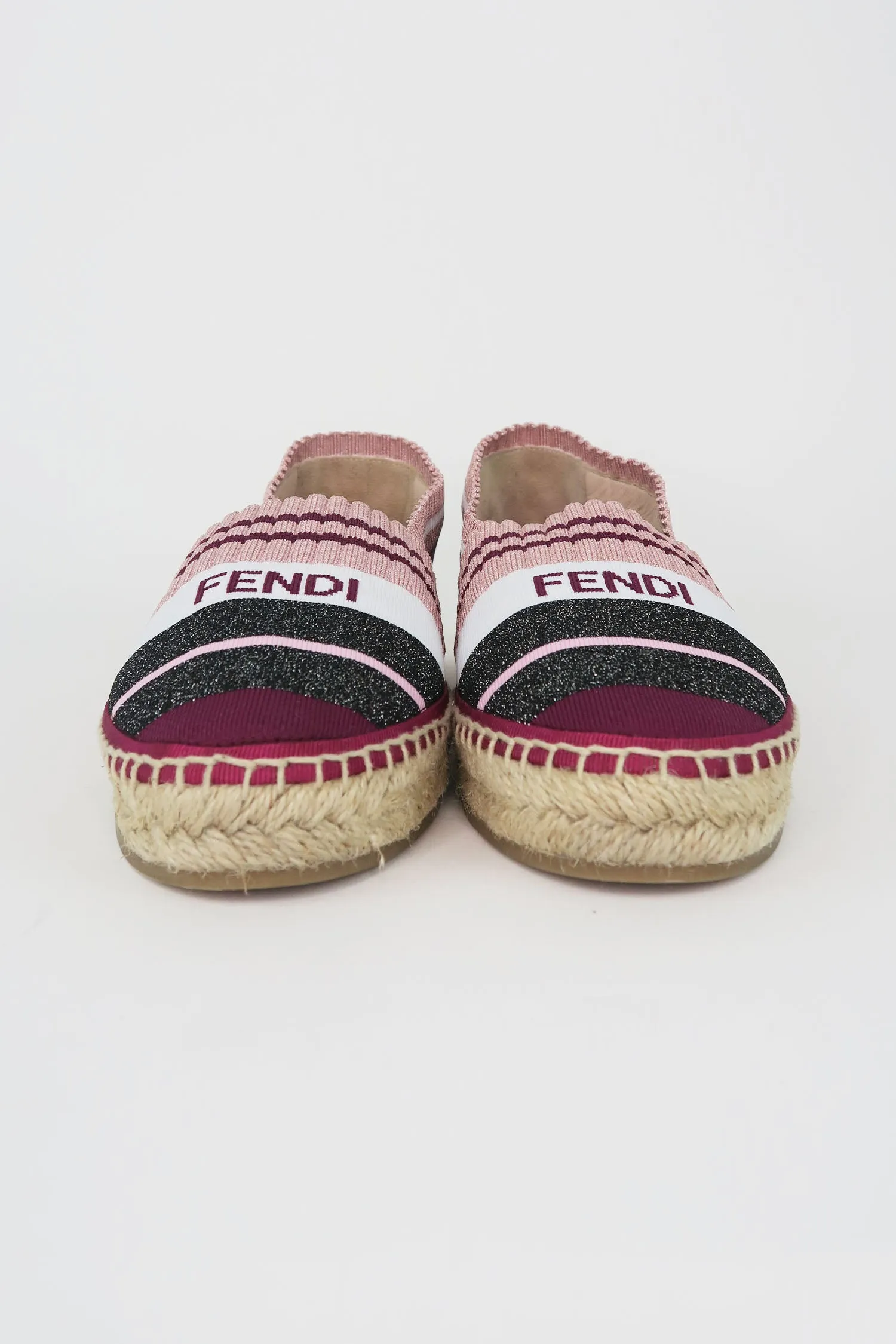 Fendi Canvas Printed Espadrilles sz 36