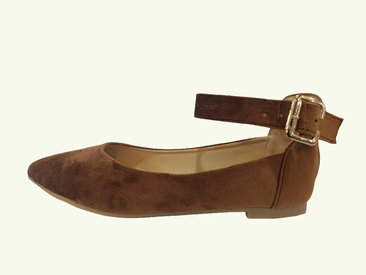 Flat buckle shoes