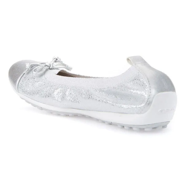 Geox J Piuma Silver BallerinaShoes