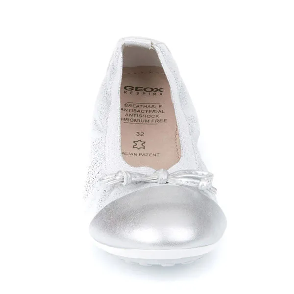 Geox J Piuma Silver BallerinaShoes