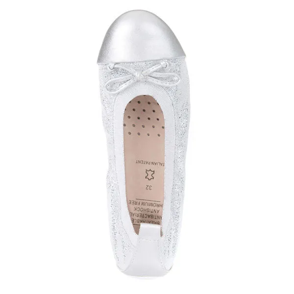 Geox J Piuma Silver BallerinaShoes