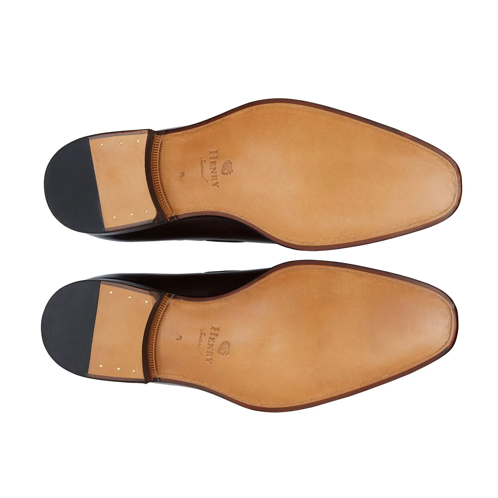 HENRY SARTORIAL Suede Wesley Loafers TOBACCO