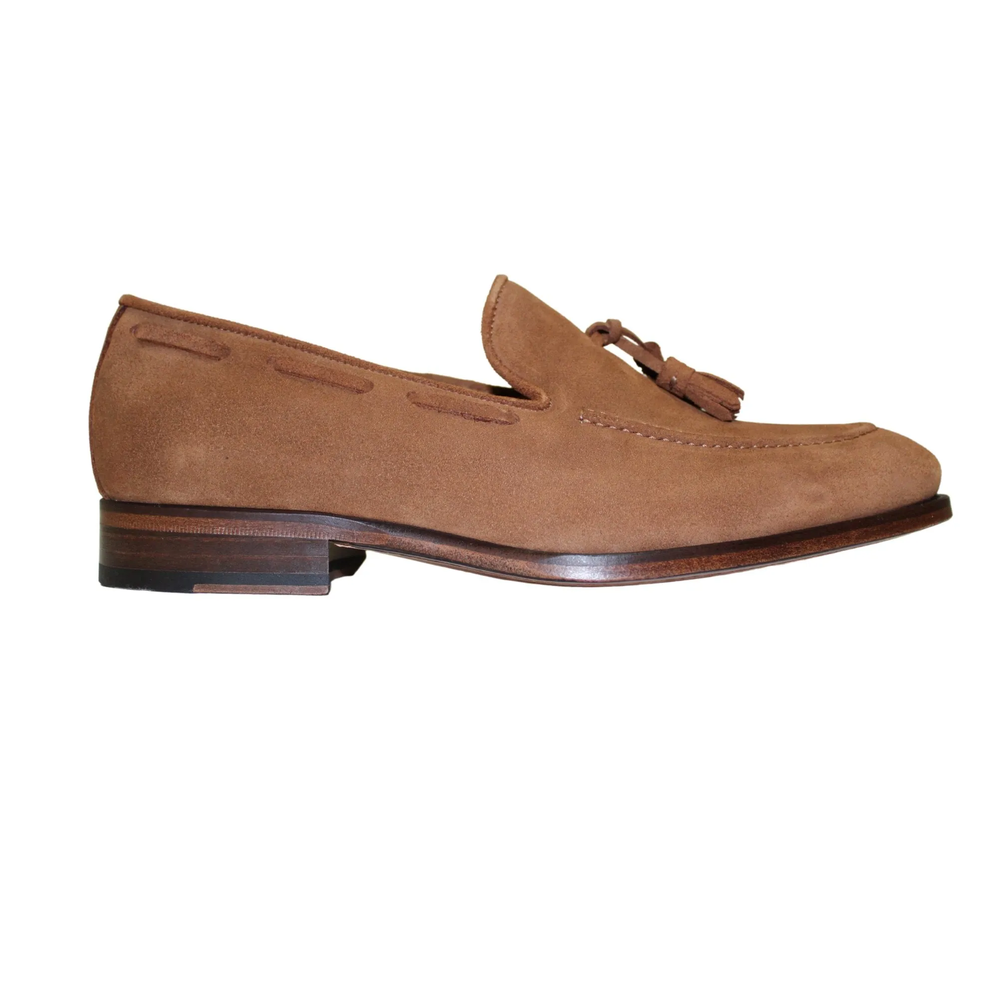 HENRY SARTORIAL Suede Wesley Loafers TOBACCO