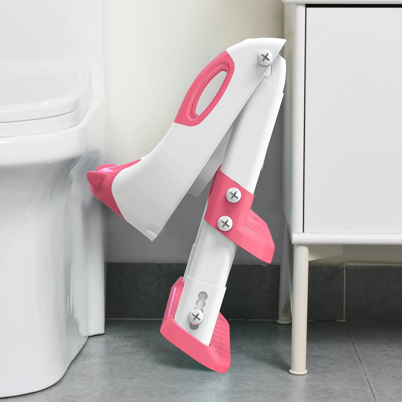 Hot Pink 8839 Potty Training Seat Double Pedal Ladder