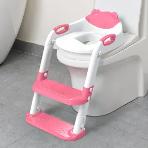 Hot Pink 8839 Potty Training Seat Double Pedal Ladder