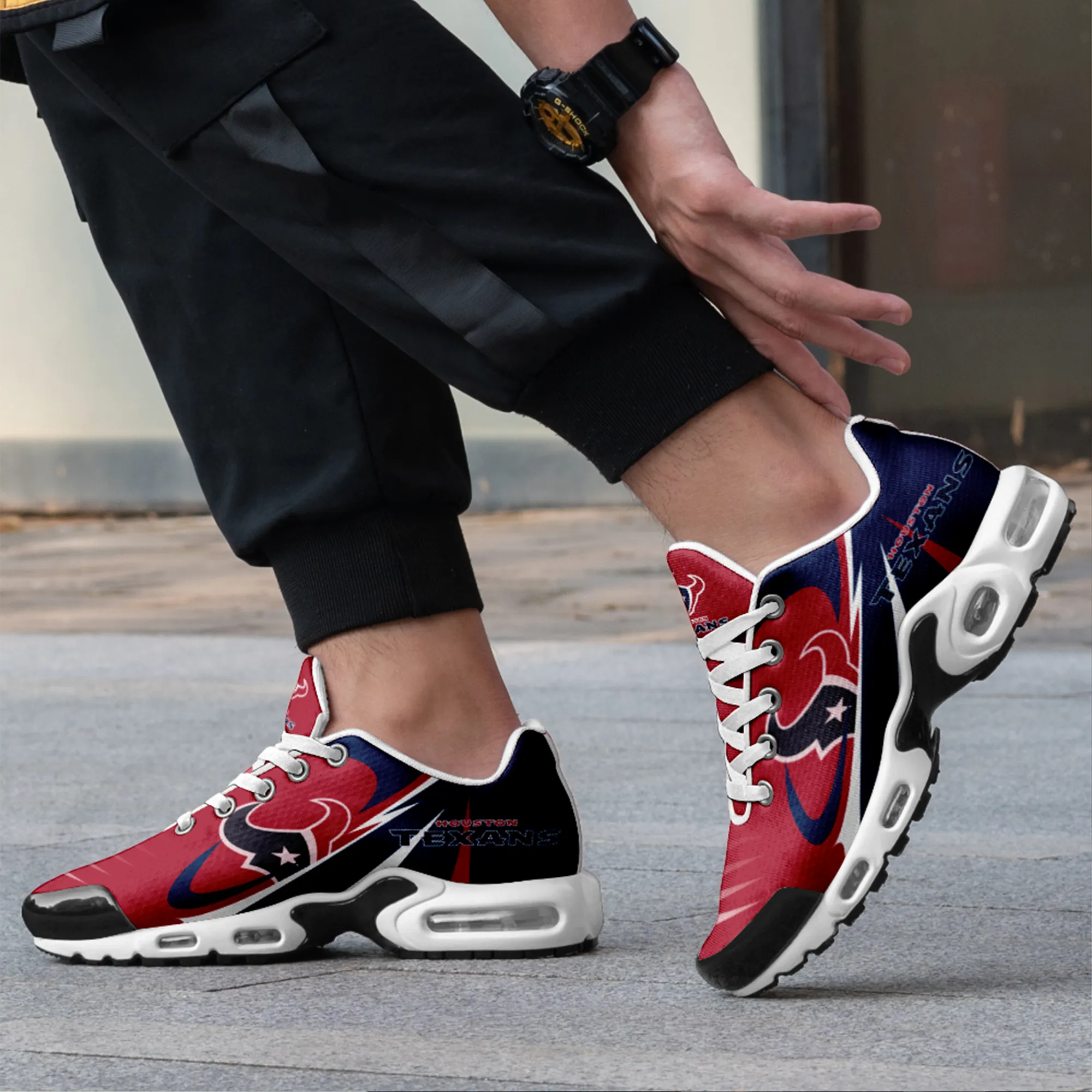 Houston Texans- Fashion Men/Women Sports Shoes Sports Wear Shoes NFL Game Comfortable and Breathable