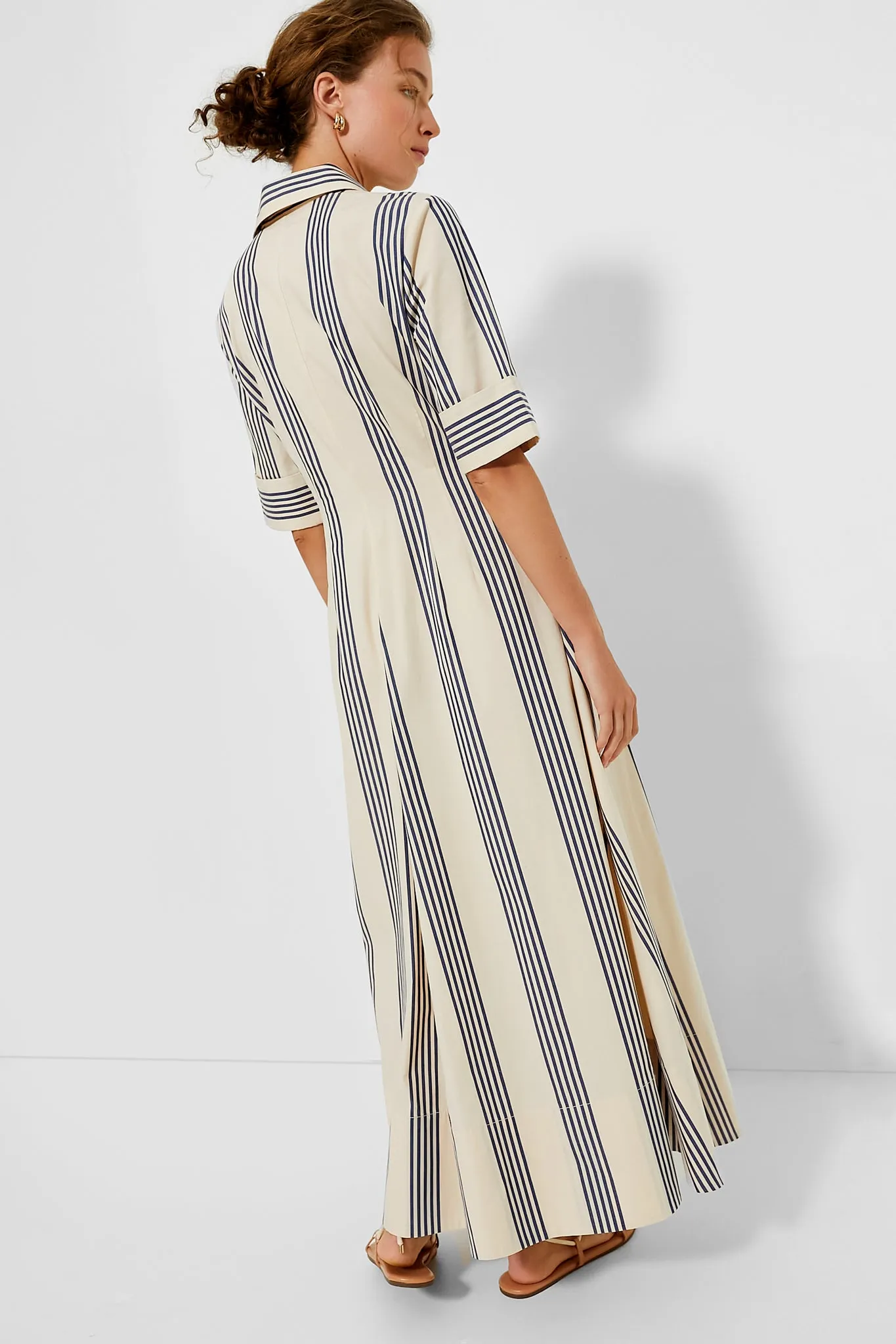 Marine Bayadere Stripe Maxi Joan Dress