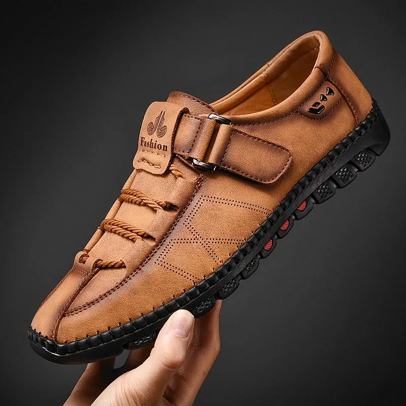 Mens Men Handmade Casual Fashion Sneakers Genuine Leather Loafers Moccasins Breathable Slip On Shoes