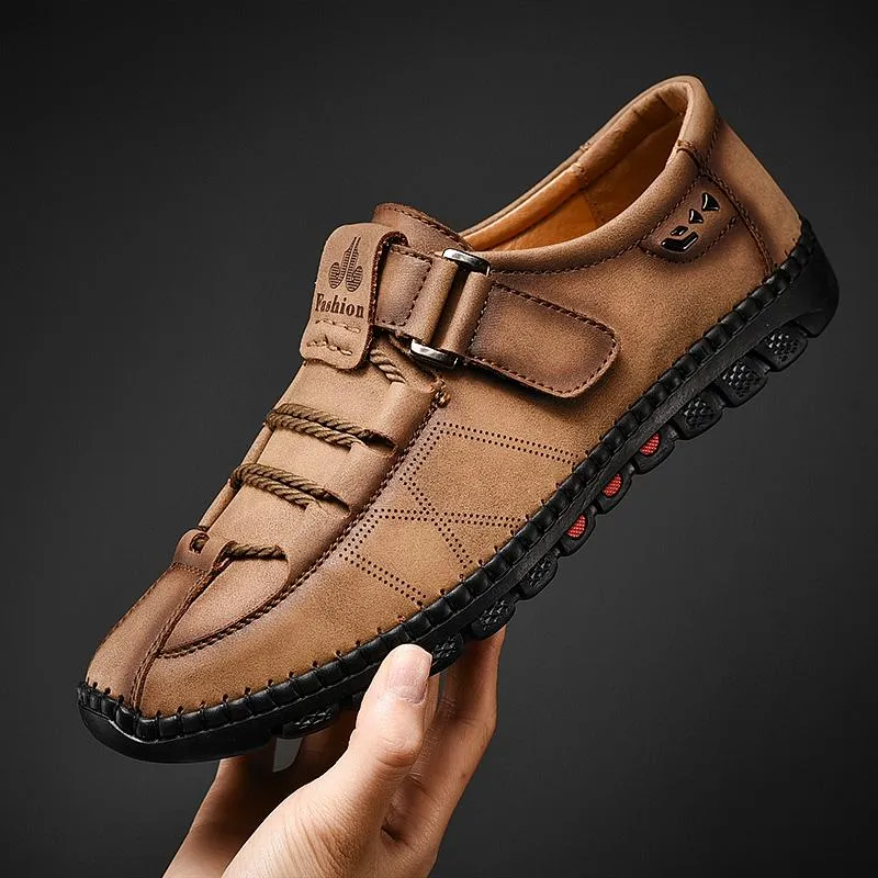 Mens Men Handmade Casual Fashion Sneakers Genuine Leather Loafers Moccasins Breathable Slip On Shoes