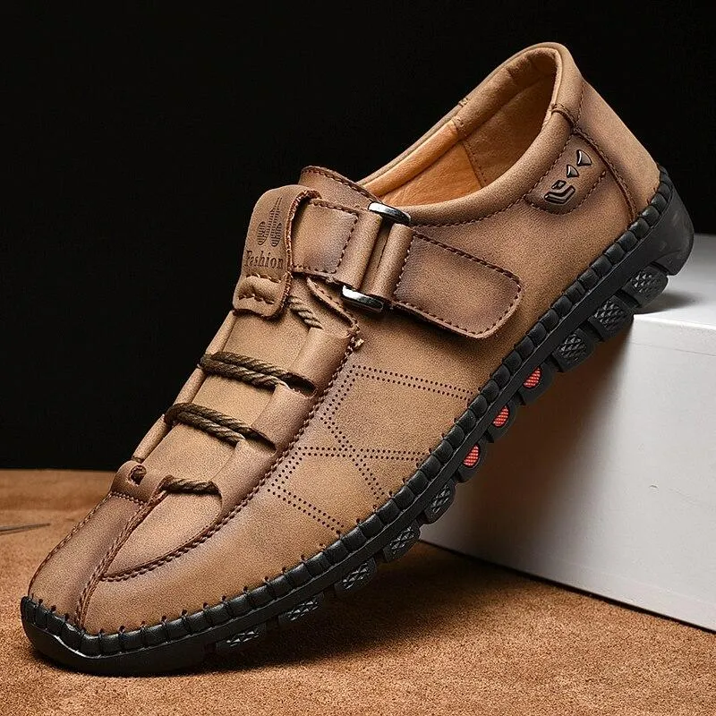 Mens Men Handmade Casual Fashion Sneakers Genuine Leather Loafers Moccasins Breathable Slip On Shoes