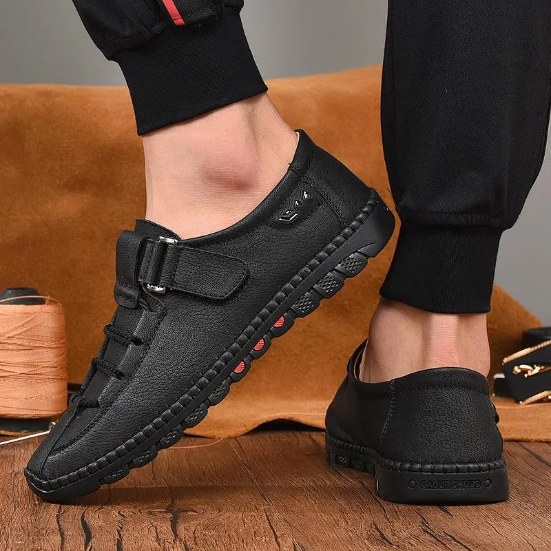 Mens Men Handmade Casual Fashion Sneakers Genuine Leather Loafers Moccasins Breathable Slip On Shoes
