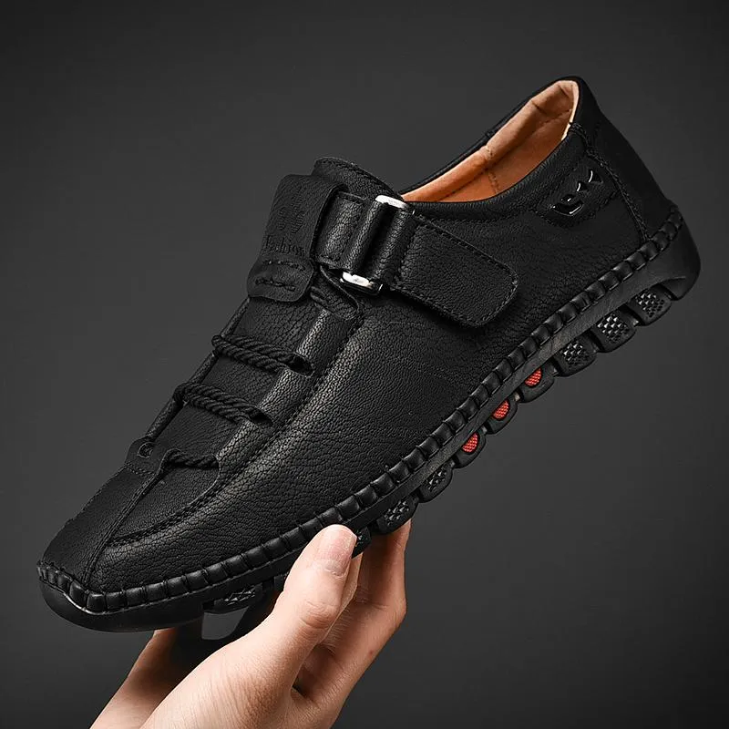 Mens Men Handmade Casual Fashion Sneakers Genuine Leather Loafers Moccasins Breathable Slip On Shoes