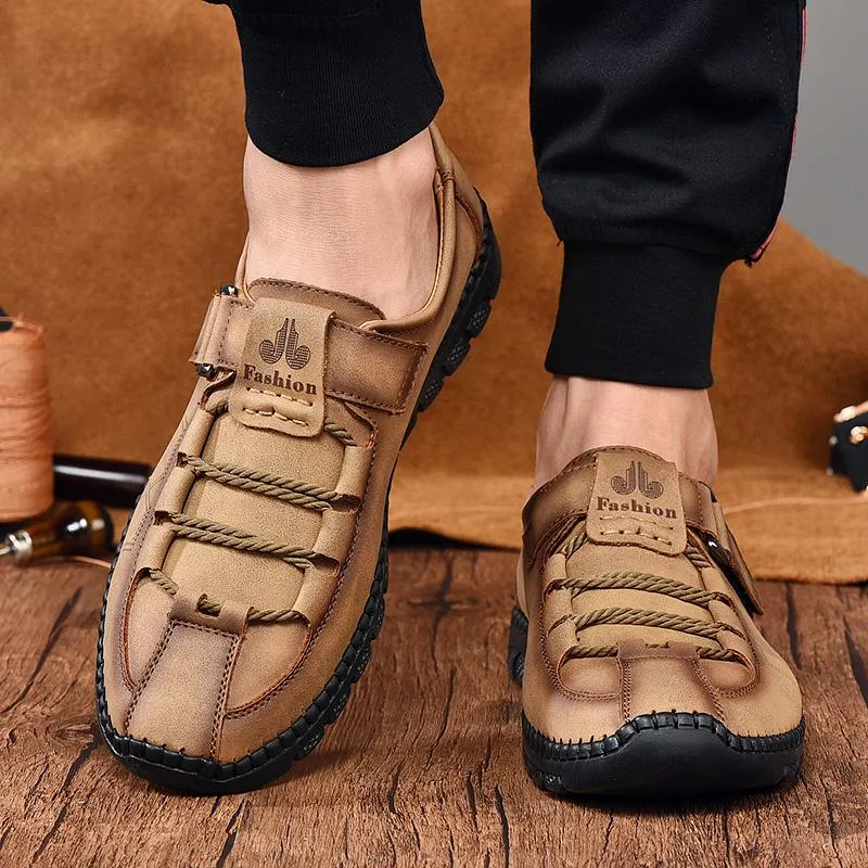 Mens Men Handmade Casual Fashion Sneakers Genuine Leather Loafers Moccasins Breathable Slip On Shoes