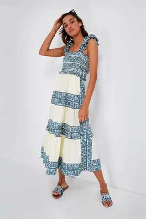 Multi Arlo Print Smocked Sleeveless Dress