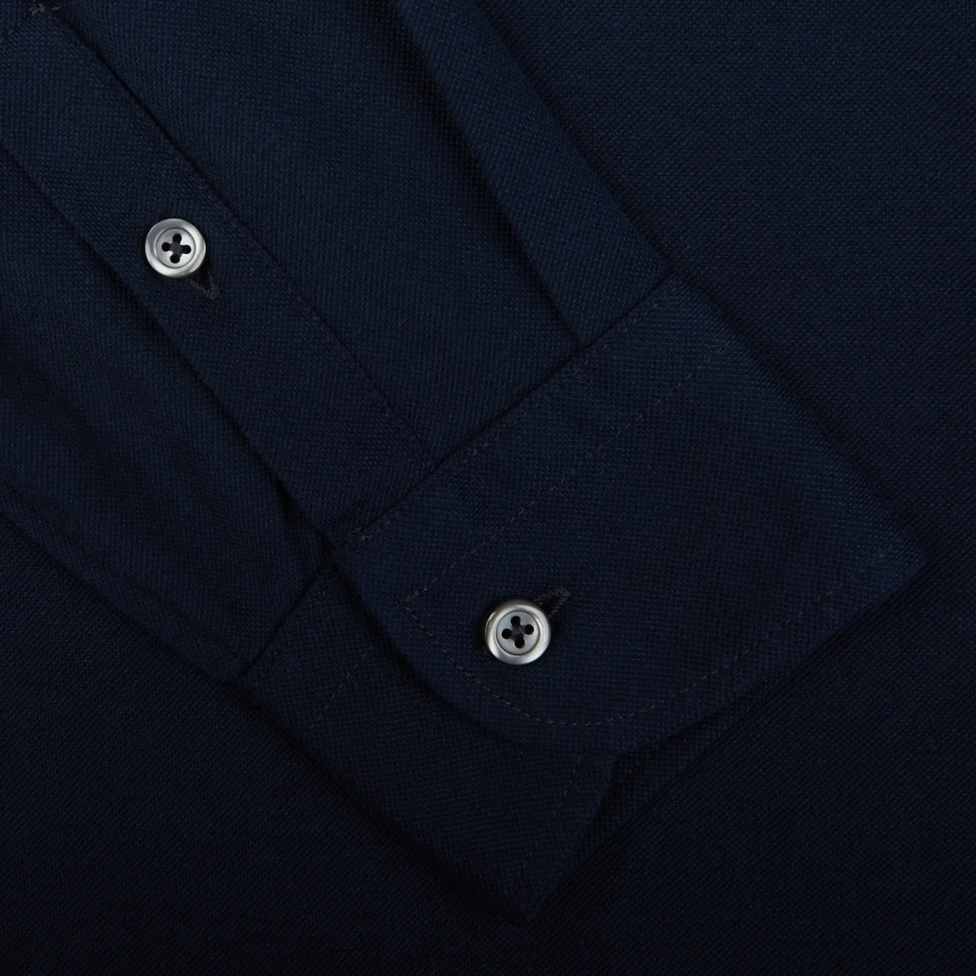 Navy Cotton Jersey Popover Shirt
