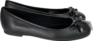Next Black Round Toe Leather Ballerina Shoes UK 4 EU 37 