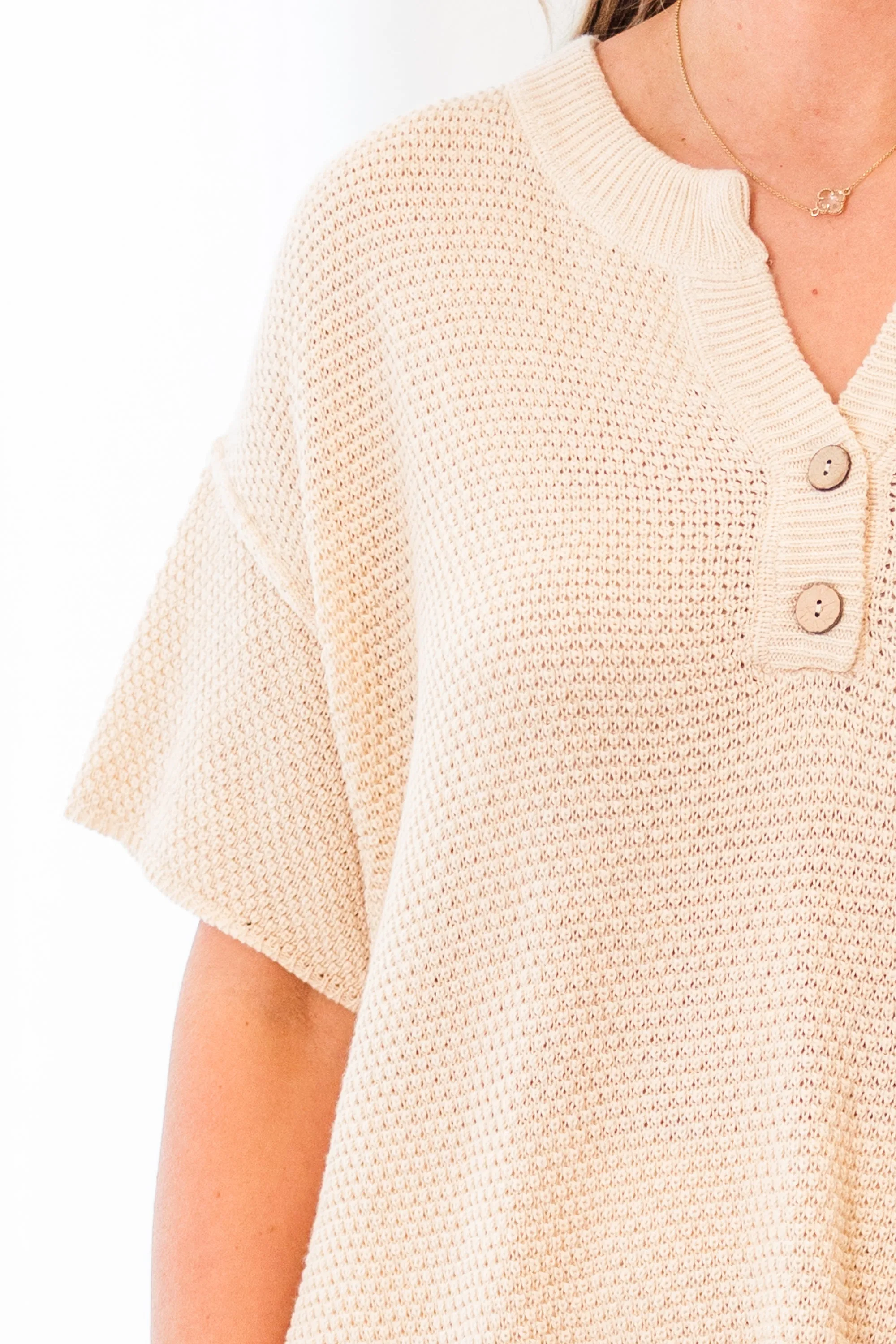 Off In Paradise Sweater Set, Beige