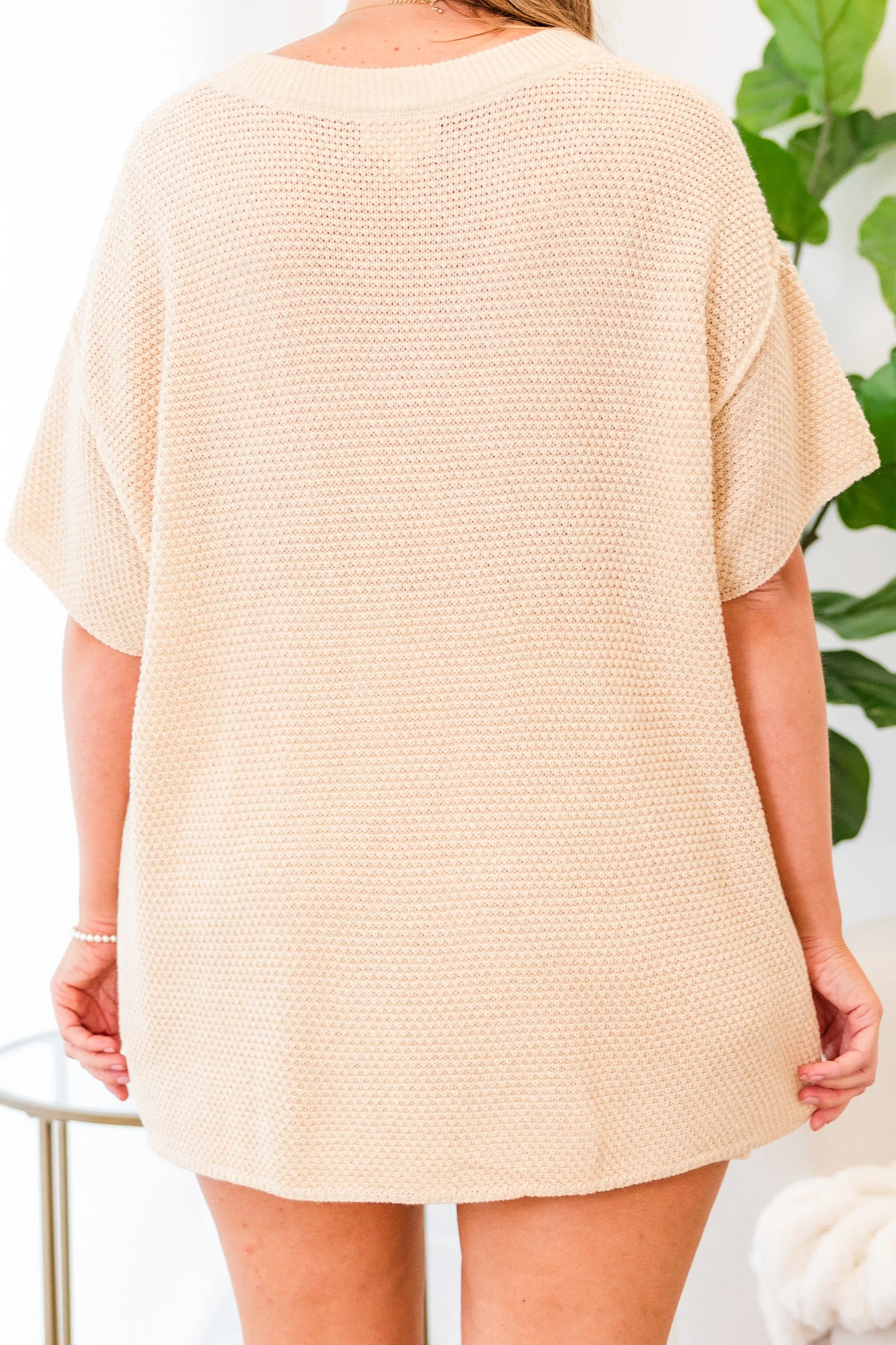 Off In Paradise Sweater Set, Beige
