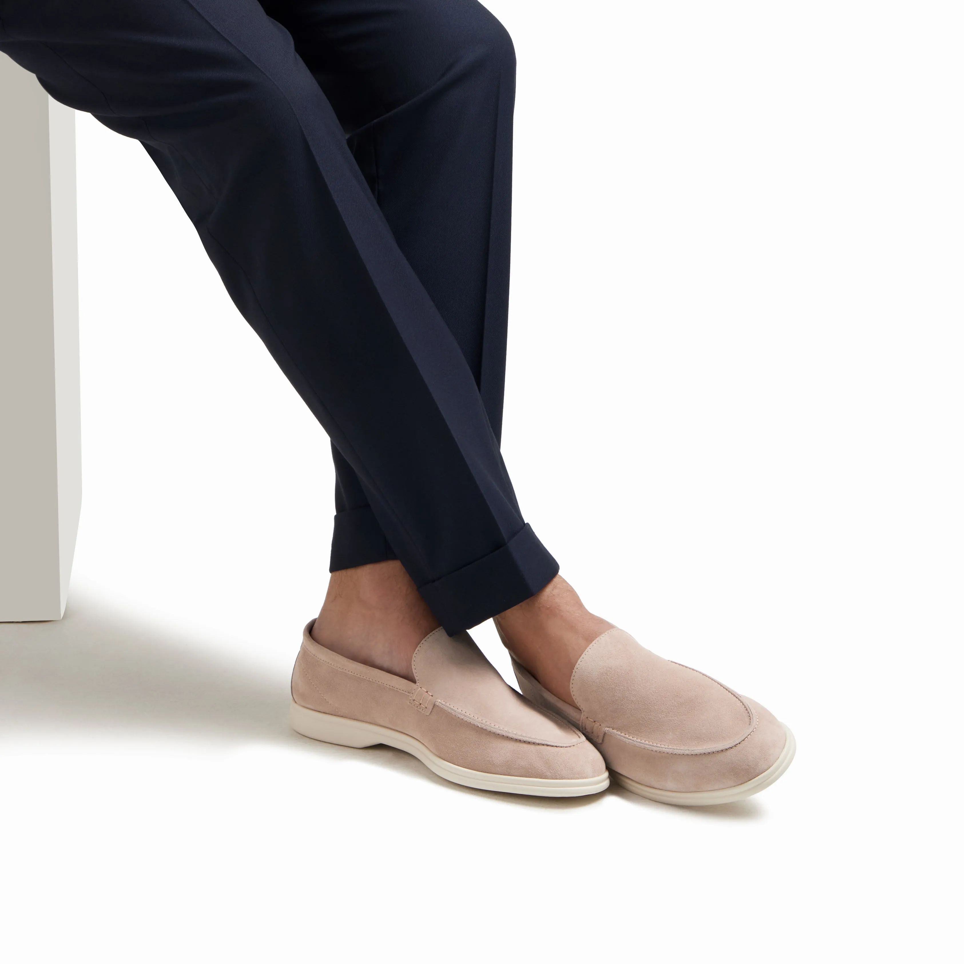 Relaxed Loafer Blush Suede Mens