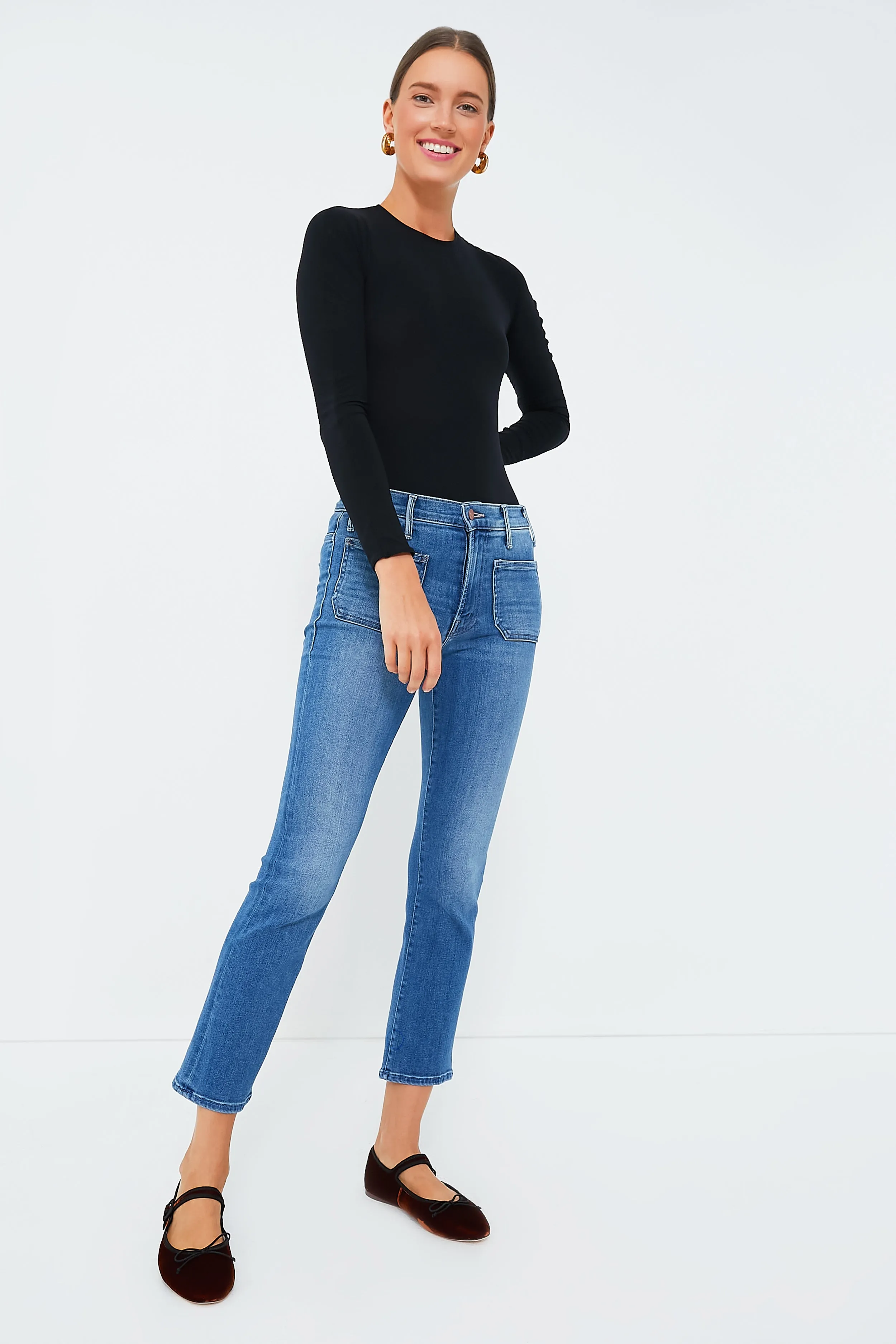 Sienna Velvet Chiara Mary Jane Flats