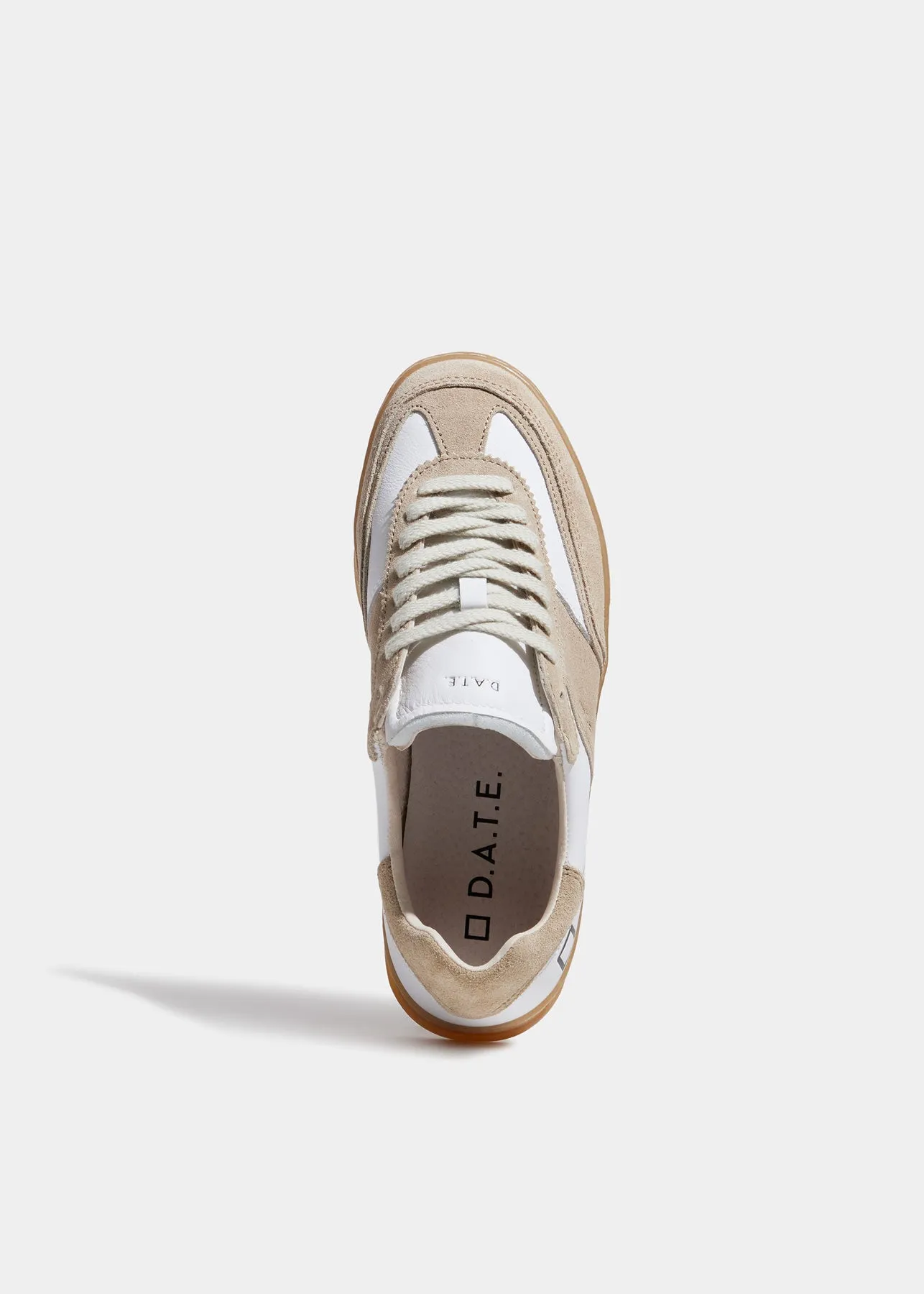 Sporty Calf Trainer - White Beige