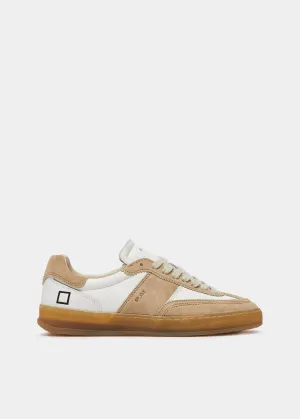 Sporty Calf Trainer - White Beige
