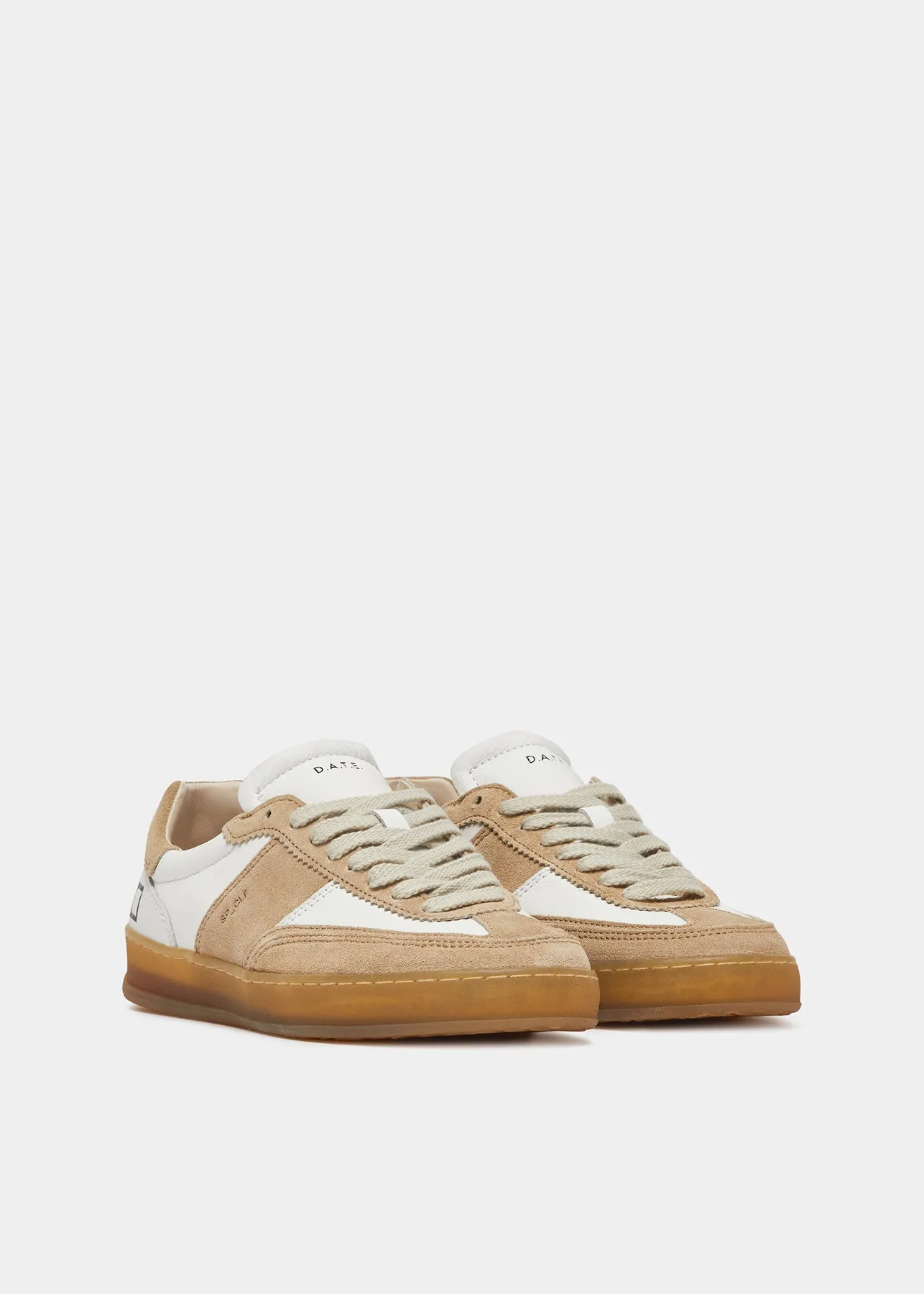Sporty Calf Trainer - White Beige