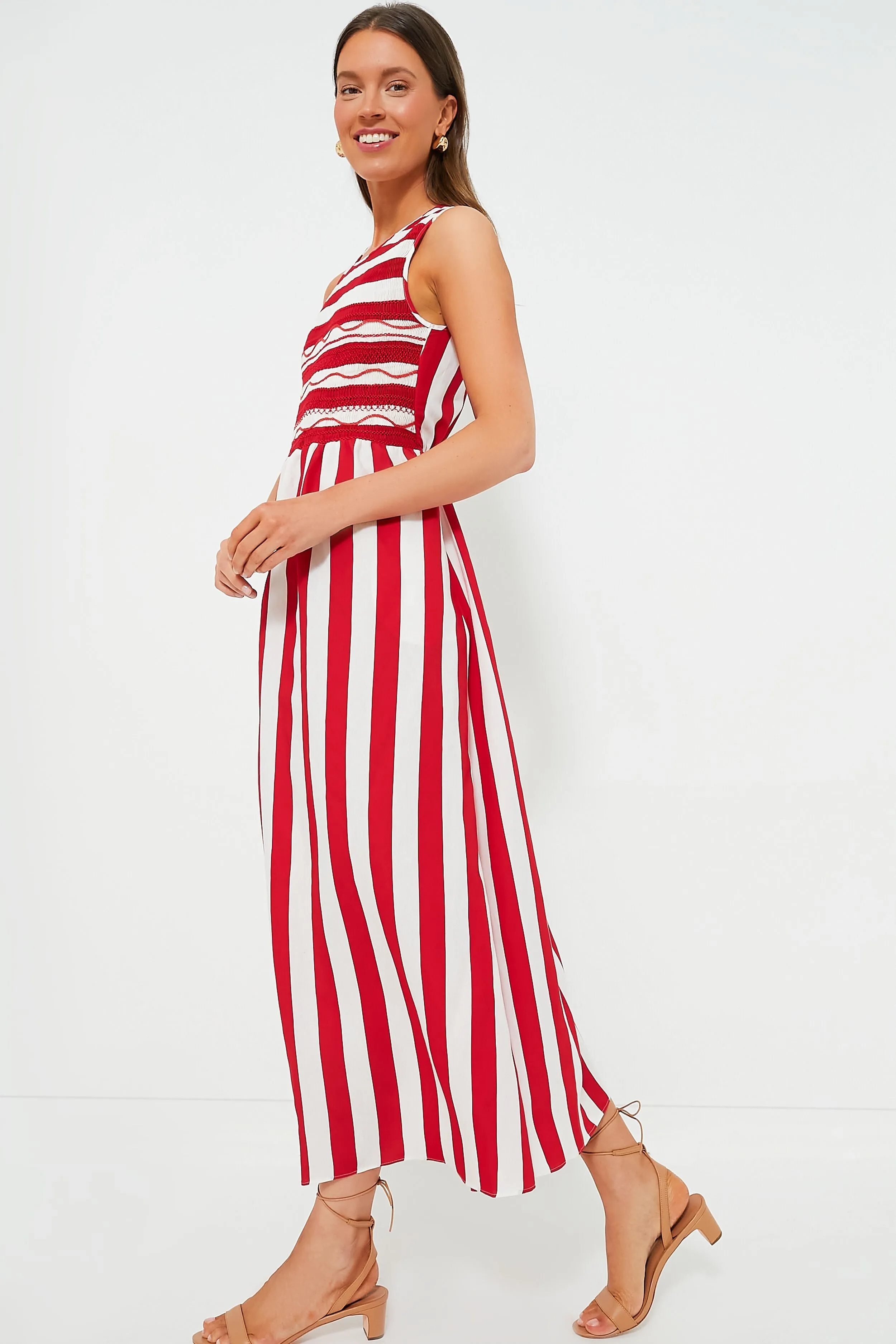 Strawberry Stripes Gioia Dress