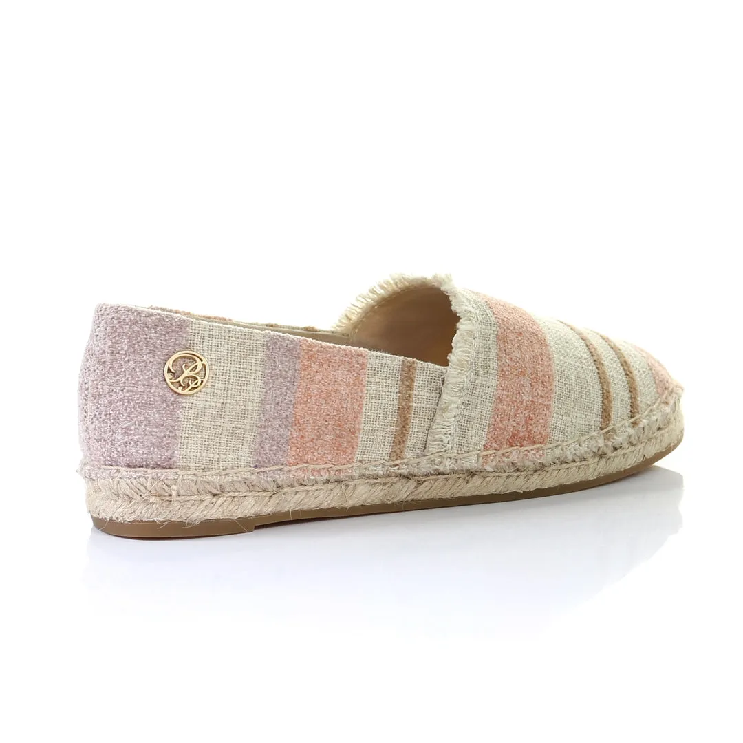 Stripe pattern espadrilles-Pink