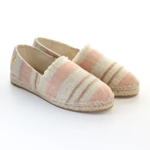 Stripe pattern espadrilles-Pink