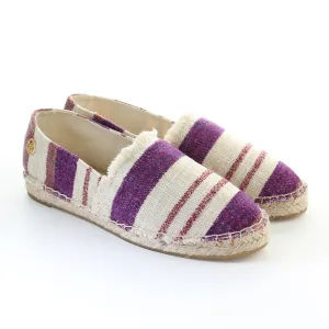 Stripe pattern espadrilles-Purple