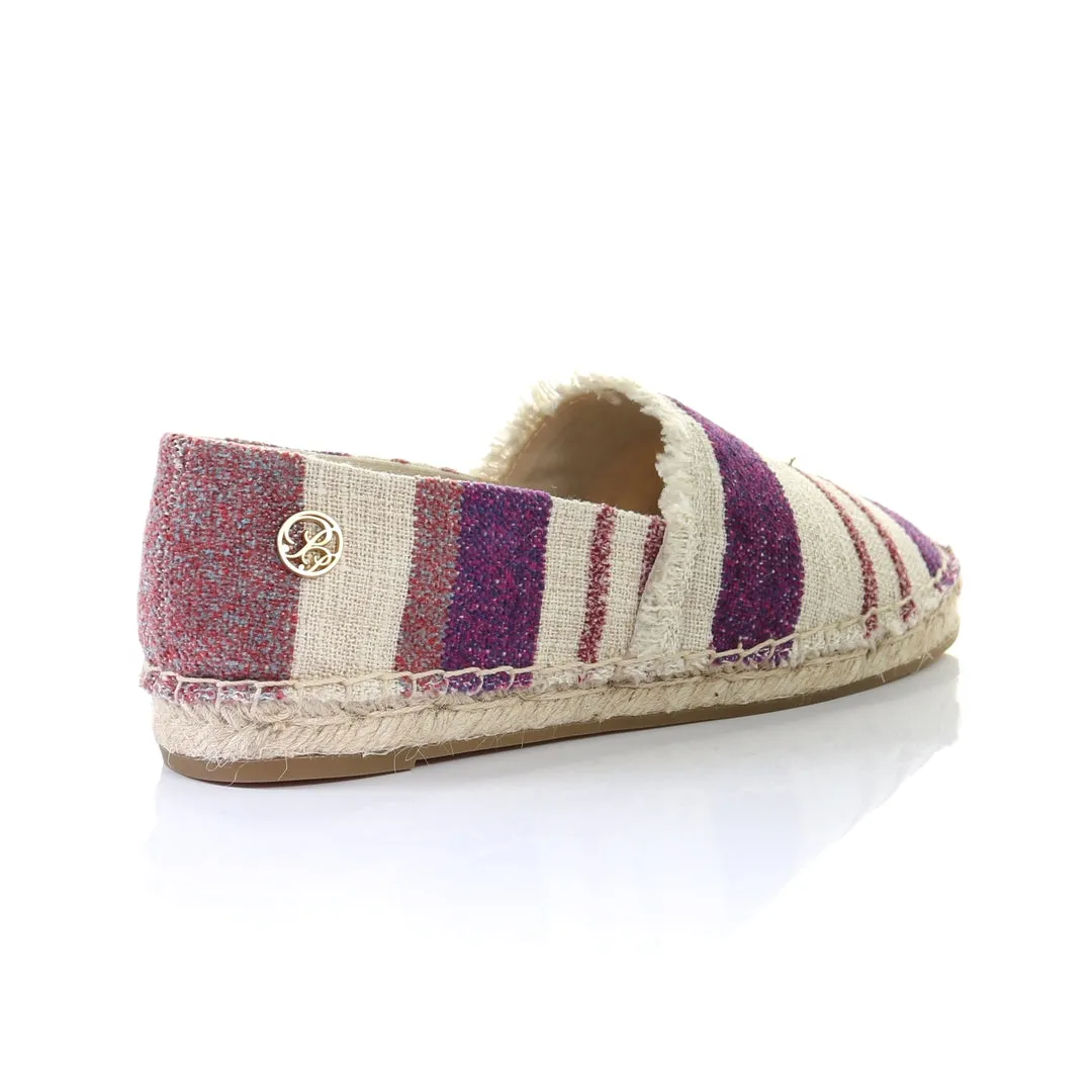 Stripe pattern espadrilles-Purple