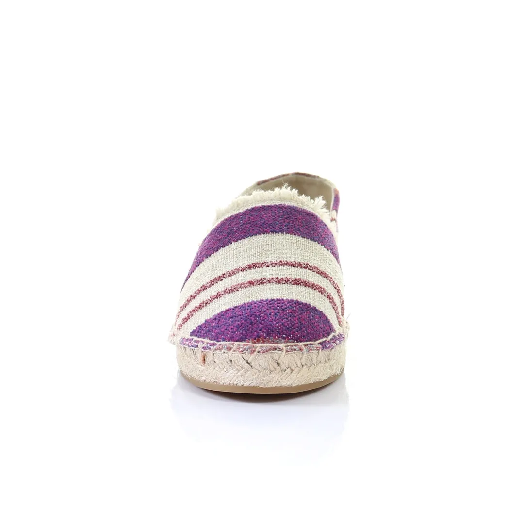 Stripe pattern espadrilles-Purple
