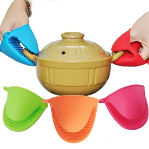 TTLIFE Cake Bakeware Heat Resistant Silicone Oven Glove Short Finger Hand Clip Oven Mitt Convenient Pot Holder