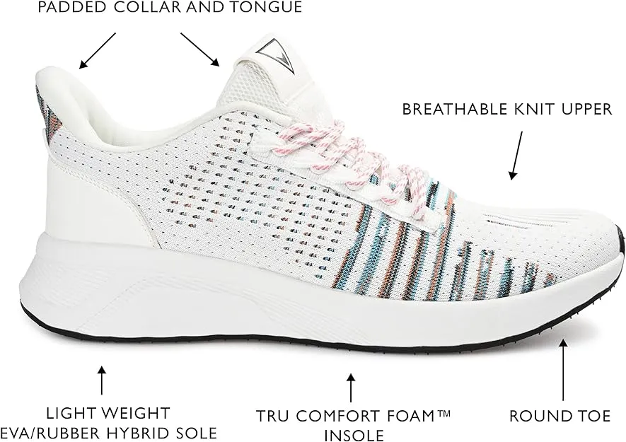 Vance Co. Men's Brewer Knit Athleisure Sneaker  Color White Size 12M
