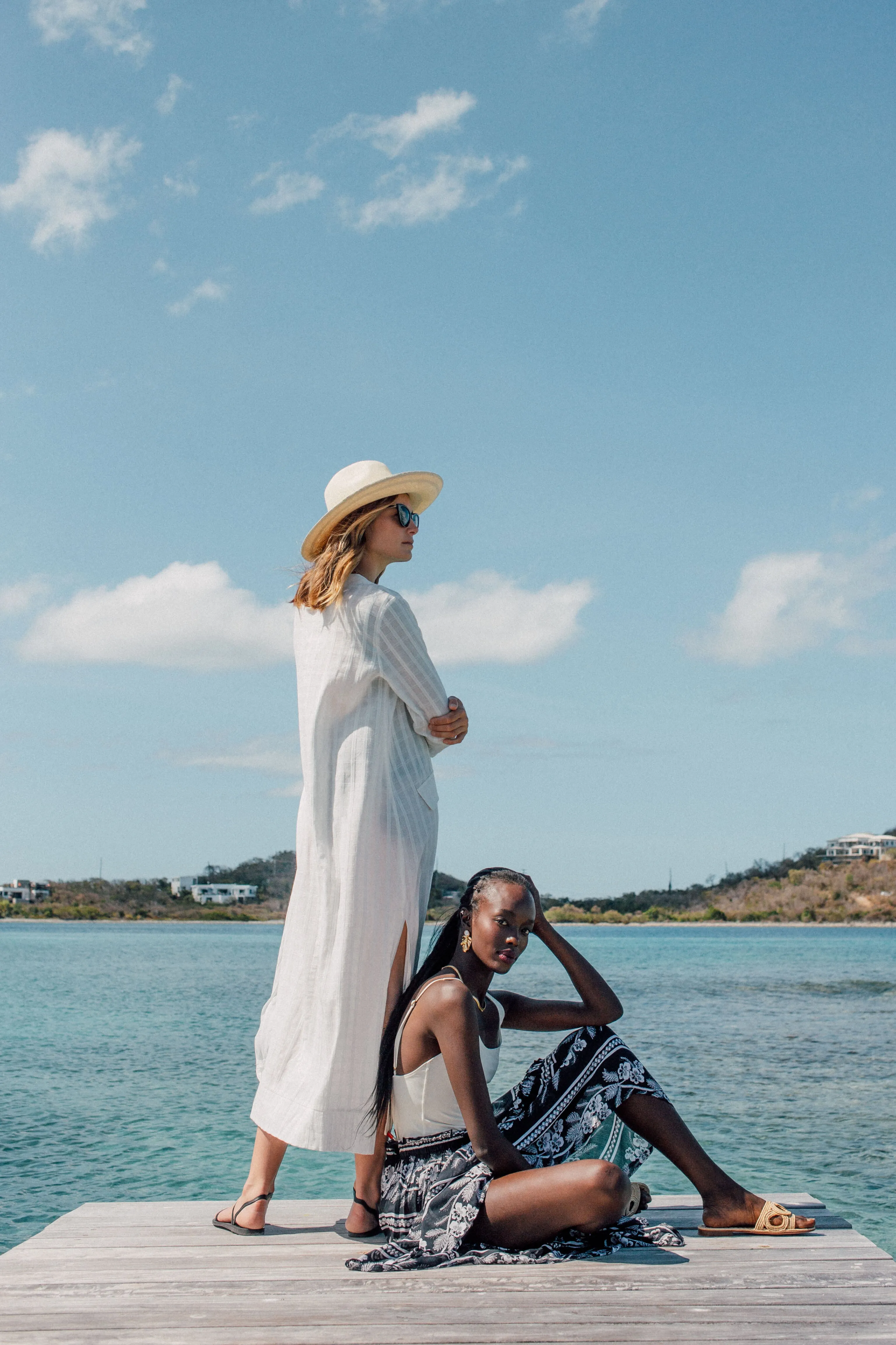 White Carolina Caftan